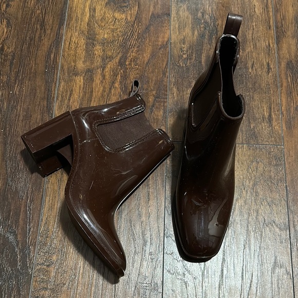 NWOB Jeffery Campbell Women's Ankle Block Heeled Rain Boots - Picture 4 of 11